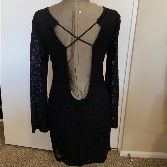 Nightcap Dresses & Skirts - Night Cap Black Lace Low back Dress